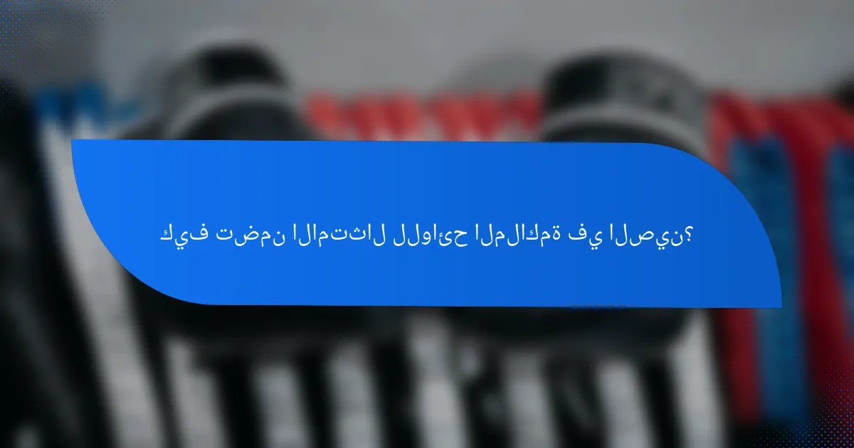 كيف تضمن الامتثال للوائح الملاكمة في الصين؟