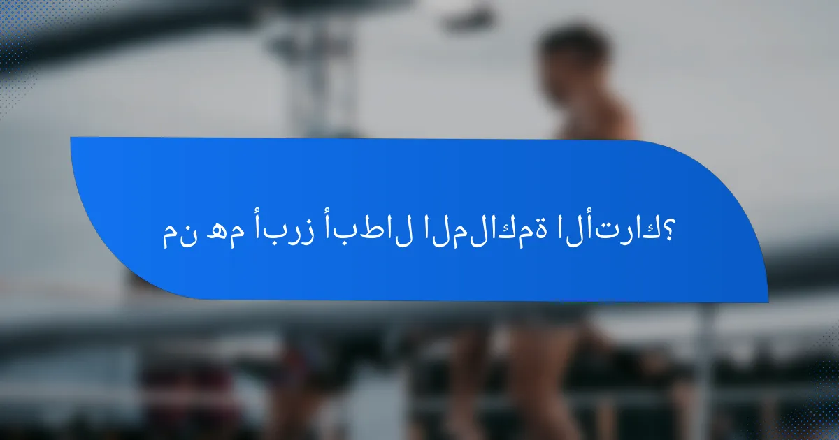 من هم أبرز أبطال الملاكمة الأتراك؟